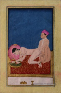 Asanas d’un Kalpa Sutra ou d’un Koka Shastra sexy Peinture à l'huile